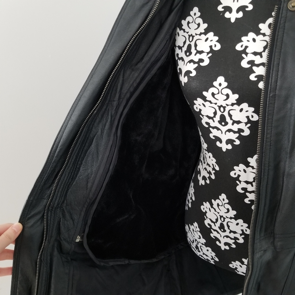 Genuine Leather Thick Winter Coat - Picture 8 of 11